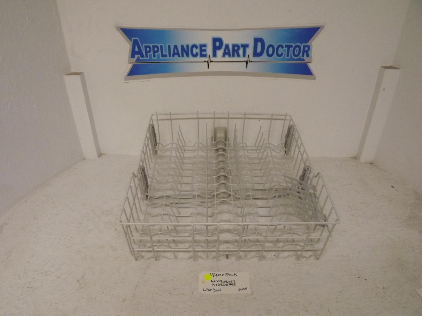 Whirlpool Dishwasher W10909088 W10826745 Upper Rack Used Whirlpool Dishwasher W10909088 W10826745 Upper Rack Used